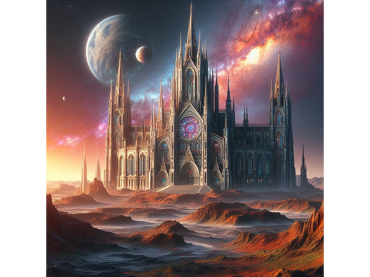 Alien Church Printable Poster - Cursed Paper Company