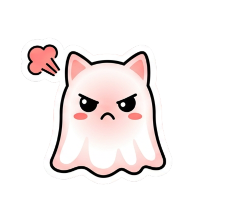 Ghost Cat Digital Sticker Pack - Spooky Cat Stickers Download