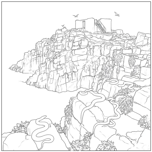 Snake Island Coloring Page - Printable Digital Download