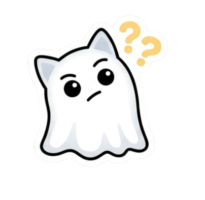 Ghost Cat Digital Sticker Pack - Spooky Cat Stickers Download