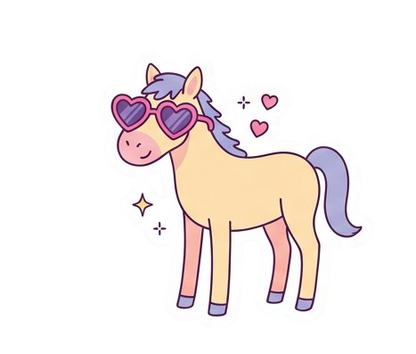 Digital Horse sticker pack