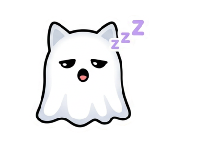 Ghost Cat Digital Sticker Pack - Spooky Cat Stickers Download